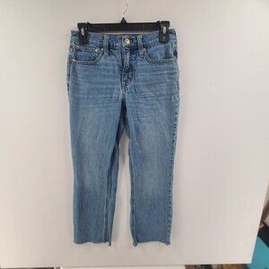 J. Crew Women's 9" Demi Boot Cropped Jeans  Flat Front  Blue Size 25 Classic